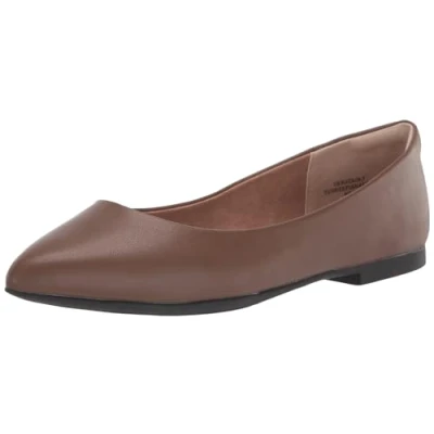 Abbildung von Amazon Essentials Damen Ballerinas mit spitzem Zehenbereich, Schokoladenbraun, 36 EU
