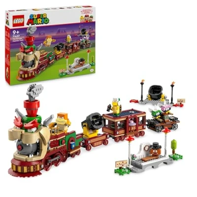 Abbildung von LEGO Super Mario Der Bowser Schnellzug, Abenteuer Spielset für Kinder mit Hammer Bruder, 2 Gumbas und Parapünktchen, Nintendo Geschenk Jungen, Mädchen Gamer 71437