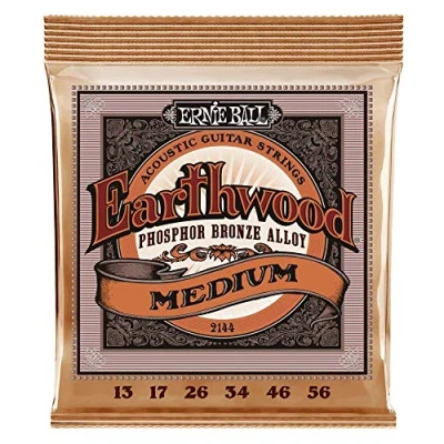 Abbildung von Ernie Ball Earthwood Medium Akustik Gitarrensaiten, Phosphor Bronze, Stärke 1356