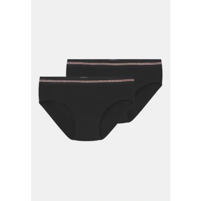 Abbildung von Schiesser Organic Cotton 2 PACK Slip für Kinder, Größe: 164, Schwarz
