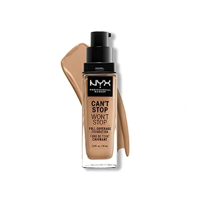 Abbildung von Nyx Professional Makeup CAN ́T STOP WON 24H Foundation Foundation, Damen, Größe: 30 ml, Neutral buff