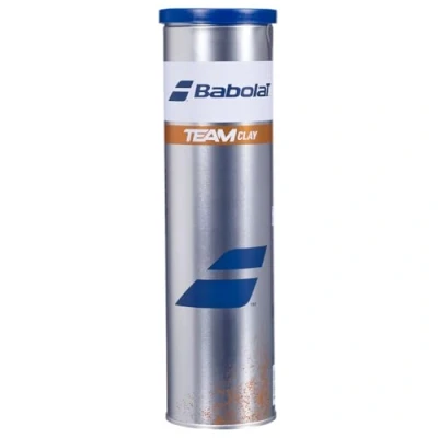 Abbildung von Babolat, Tube mit 4 Bällen, Modell Team Clay, Ideal für Sandplätze, Optimaler Komfort und Haftung, Essentielles Zubehör Spieler, Tennisball Typ 1, ITF zugelassen.
