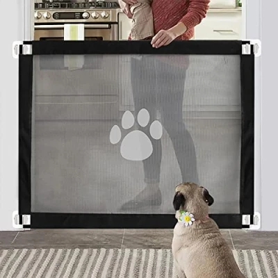 Abbildung von Namsan Hunde Türschutzgitter Abschließbar Hundeschutzgitter Treppenschutzgitter Absperrgitter für Haustier, 80cm x 100cm