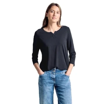 Abbildung von Cecil Damen 313172 Fenja T Shirt, Blau (Deep Blue), XS EU