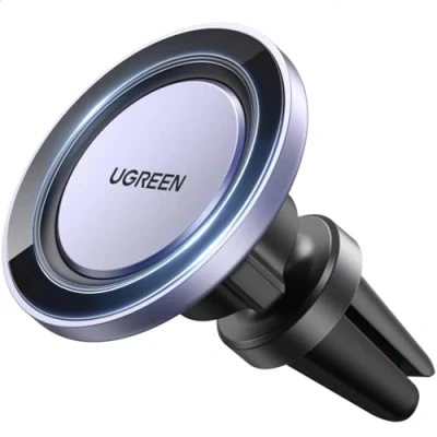 Abbildung von UGREEN MagSafe Autohalterung mit Metallring, Handyhalterung Auto kompatibel original Hülle von iPhonekompatibel iPhone 16/15/14/13 Pro Max und Allen Smartphones