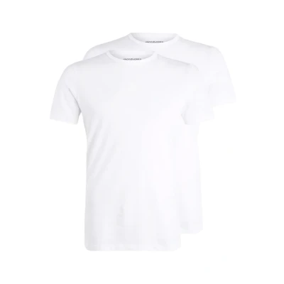 Abbildung von Jack &amp; Jones Jacbasic CREW NECK TEE 2 PACK Unterhemd/shirt, Herren, Größe: Large, White