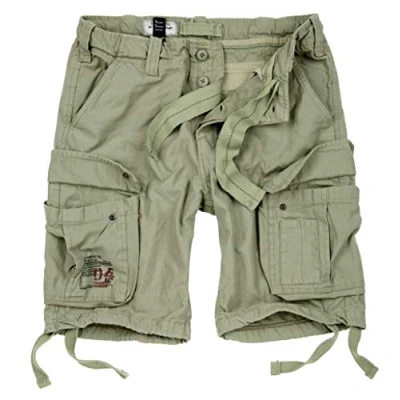 Abbildung von Surplus Raw Vintage Airborne Herren Cargo Shorts, Oliv Light, XL