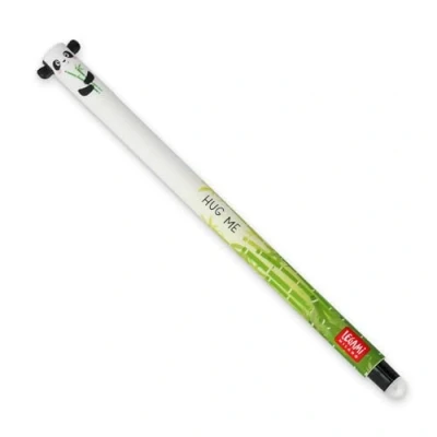 Abbildung von LEGAMI löschbarer Gelschreiber, Durchmesser der Spitze 0,7 mm, Erasable Pen, schwarze Tinte, Thema Panda, beschädigt das Blatt nicht, thermoempfindliche Tinte