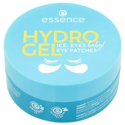 Abbildung von essence HYDRO GEL eye patches ICE, EYES, baby! 30 Pairs, Augenpflege, Blau, feuchtigkeitsspendend, kühlend, schimmernd, vegan, ölfrei, ohne Parfüm, Alkohol, 1er Pack (90g)