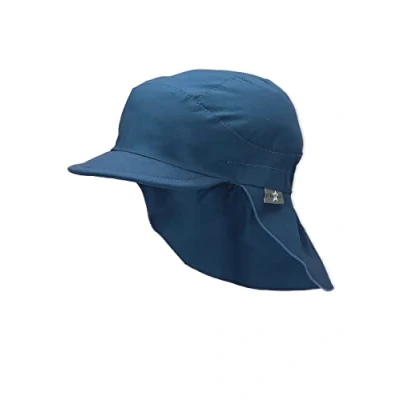 Abbildung von Sterntaler Unisex Kinder Schirmmütze mit Nackenschutz Ohne Bindebänder Winter Hut, Blau, 57