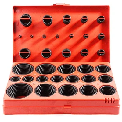 Abbildung von Spurtar 419 Stück. O Ring Sortiment Ø 3 50 mm Öl Säure Kraftstoff UV Temp. Beständig Dichtung Dichtungsring Set Dichtringe Gummi Dichtungsgummi, schwarz