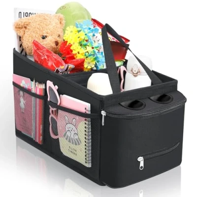 Abbildung von Romon Auto Organizer, Zubehör Innenraum Universeller Rückbank Autositz Car Organizers Kinder Aufbewahrungsbox für den Rücksitz &amp; Beifahrersitz Spielzeug, Bücher, Snacks, andere Utensilien