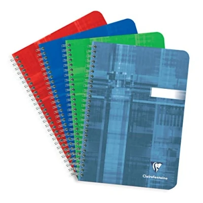Abbildung von Clairefontaine 8540C Spiralbuch (DIN A5, 14,8 x 21 cm, blanko, 90 Blatt) 1 Stück farbig sortiert