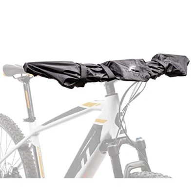 Abbildung von FISCHER 50382 Schutzhülle für E Bike Display und Lenker Schutz, Polyester, schwarz, Schutz vor Nässe, Staub Schmutz, bis 80 cm Länge