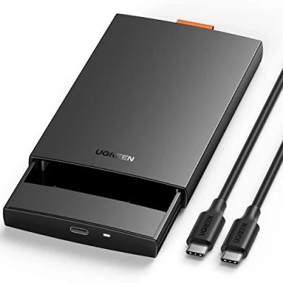 Abbildung von UGREEN 2 5 Zoll Festplattengehäuse USB C 3.1 Gen auf SATA III bis zu 6Gbps Gehäuse für 2,5 SSD und HDD in Höhe 9.5mm 7mm UASP Externes Case 2.5 Festplatten mit Kabel