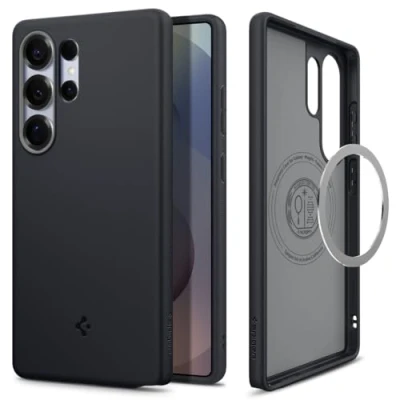 Abbildung von Spigen NanoPop MagFit Hülle für Samsung Galaxy S25 Ultra, Kompatibel mit MagSafe Black Sesame