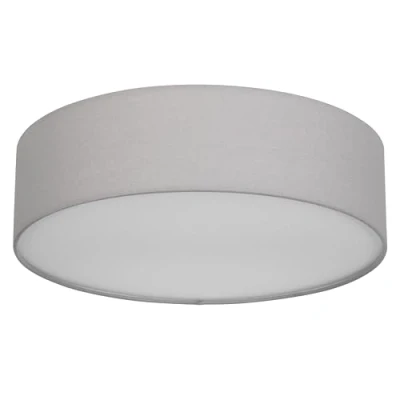 Abbildung von REV Deckenleuchte Deckenlampe Küche, Schlafzimmer &amp; Wohnzimmer rund 40cm mit Stoff Lampenschirm im Vintage Look, grau