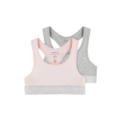 Abbildung von Name it Nkfshort 2 PACK Bustier für Kinder, Größe: 158/164, Barely pink