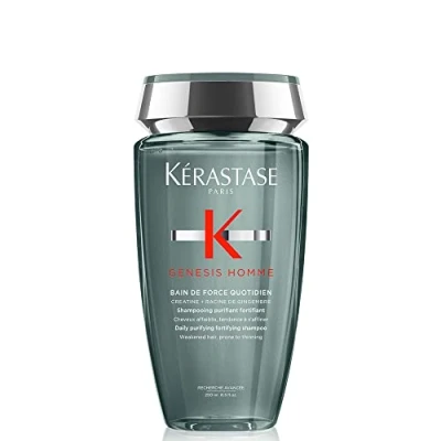 Abbildung von Kérastase Bain de Force Quotidien Shampoo, Für geschwächtes Haar und gegen Haarausfall, Genesis Homme, 250 ml