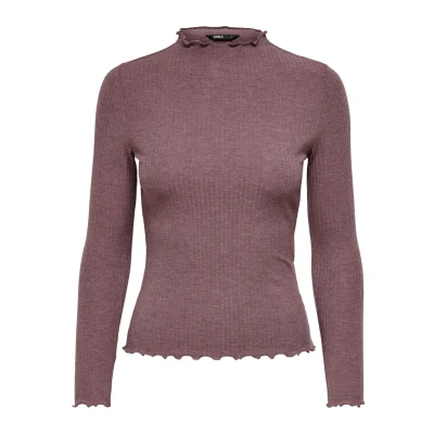 Abbildung von ONLY EMMA NOOS Langarmshirt, Damen, Größe: XL, Rose brown