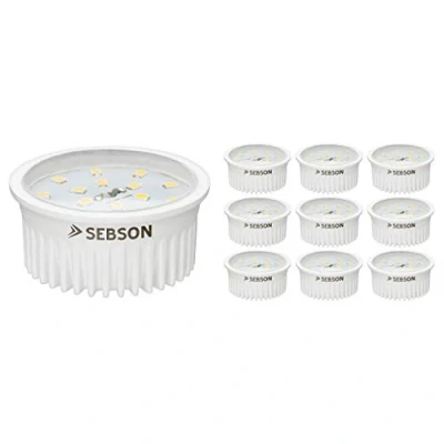 Abbildung von SEBSON® LED Modul 5W ultra flach ø50x26mm für Einbaustrahler, warmweiß 3000K, 400lm, 230V, ersetzt GU10 MR16 Leuchtmittel, 10er Pack