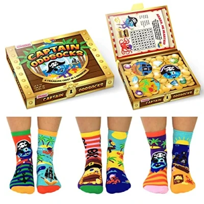 Abbildung von Captain Oddsocks Piraten Socken in 27 30 im 6er Set mit Rätsel Strumpf