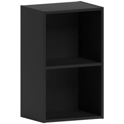Abbildung von Vida Designs Oxford, mit 2 Ebenen, Bücherregal, Regal, Holz, Schwarz, für Wohnzimmer
