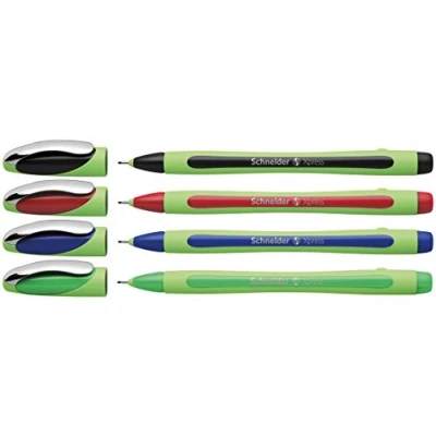 Abbildung von Schneider Xpress Fineliner (Tinte dokumentenecht, Strichstärke 0,8 mm, Made in Germany) 4er Set, sortiert