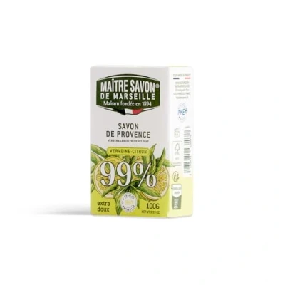 Abbildung von Maître Savon de Marseille Seife aus der Provence Eisenkraut Zitrone 99% natürlicher Ursprung