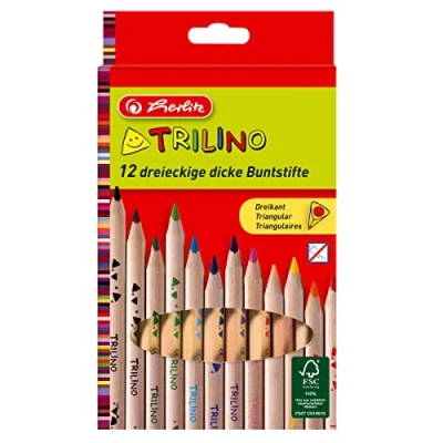 Abbildung von Herlitz 10412062 Trilino Buntstifte 12er 3 kant aus FSC Holz