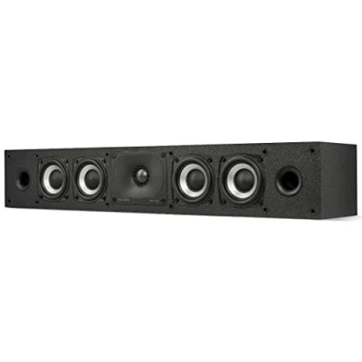Abbildung von Polk Audio Monitor XT35 schlanker Center Lautsprecher, Hi Res Zertifiziert, kompatibel mit Dolby Atmos und DTS:X (Stück), Schwarz