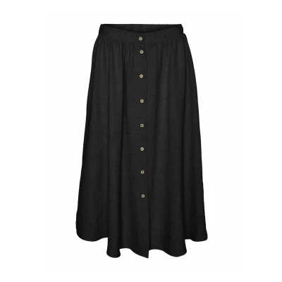 Abbildung von Vero Moda Vmmelaney Button CALF NOOS Jeansrock, Damen, Größe: XS, Black