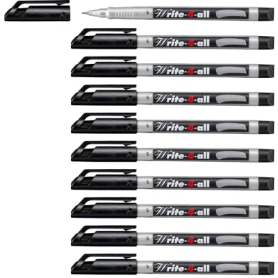 Abbildung von Permanent Marker STABILO Write 4 all superfein 10er Pack schwarz