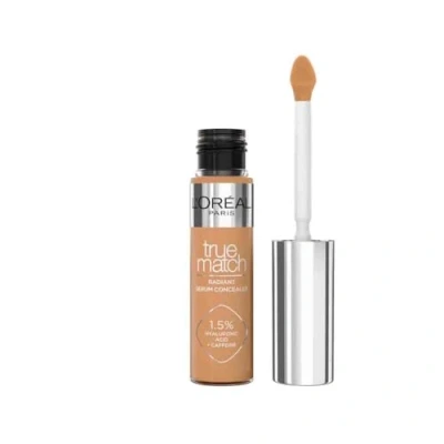 Abbildung von L&#039;Oréal Paris Concealer für ein natürliches Strahlen, Feuchtigkeitsspendend und aufpolsternd, Gesichts Make Up mit Hyaluronsäure Koffein, True Match Radiant Serum 8N, 11 ml