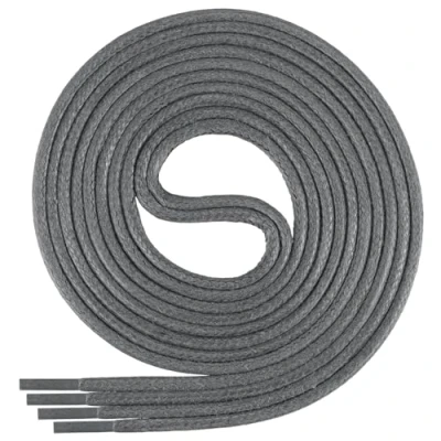 Abbildung von Di Ficchiano gewachste runde Schnürsenkel grau, Schuhband, Laces, Durchmesser 2 4 mm für Businessschuhe, Anzugschuhe und Lederschuhe Farbe: grey Länge: 120cm