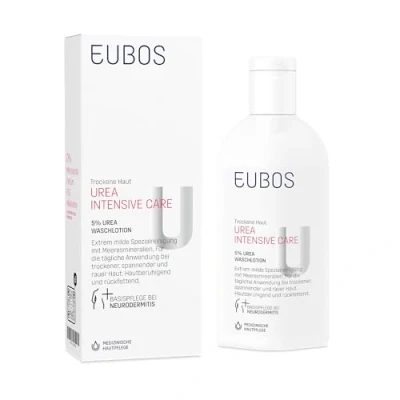 Abbildung von EUBOS UREA Intensive CARE 5% Waschlotion Tagespflege für trockene und spannende Haut Beruhigende stärkende Wirkung Hautverträglichkeit dermatologisch bestätigt 200ml