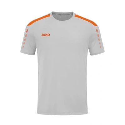 Abbildung von JAKO Kinder Trikot Power (Kurzarm), Soft Grey/Neonorange, 140