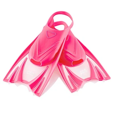 Abbildung von Aqua Speed Kurze Schwimmflossen für Kinder Mädchen I Gummiflossen Kurzflossen Schwimmtraining Training Flossen rosa Snorkel Fins Schwimmen Swimming Pink, Gr. 30 34 (M) Frog