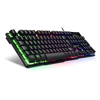 Abbildung von EMPIRE GAMING PC Tastatur K300 QWERTZ 105 halbmechanische Tasten, Davon 19 Anti Ghosting 12 Multimedia Shortcuts, LED RGB Rückbeleuchtung