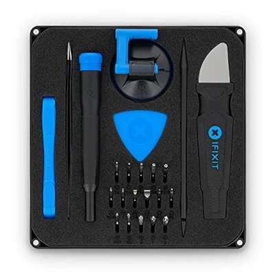Abbildung von iFixit Essential Electronics Toolkit, Starter Set mit 16 Präzisions Bits (4 mm), Schraubendreher &amp; Öffnungswerkzeugen zum Reparieren von Elektronik