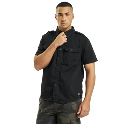 Abbildung von Brandit Vintage Hemd, Herren, Größe: 7XL, Black