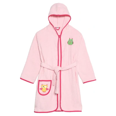 Abbildung von Playshoes EULE Bademantel für Kinder, Größe: 98/104, Rosa