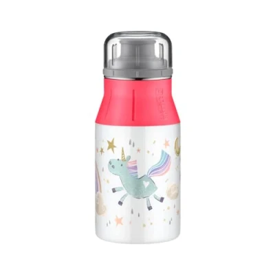 Abbildung von alfi KIDS BOTTLE 400ml, rainbow, Kindertrinkflasche aus Edelstahl, absolut dicht mit Drehverschluss, leicht und robuste Flasche, für Kohlensäure, ohne Fingerabdrücke, BPA frei