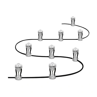 Abbildung von LEDVANCE LED Gartenleuchte, Lichterkette mit 9 Dots für Außen, Basispaket, Warmweiß (3000K), 6W, ENDURA GARDEN DOT 9P