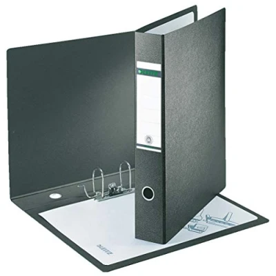 Abbildung von Leitz Qualitäts Ordner 180 A3, Schwarz, 8 cm Rückenbreite, Einband aus Hartpappe, 10720000