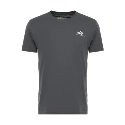 Abbildung von Alpha Industries Small LOGO Tshirt basic, Herren, Größe: Small, Grey
