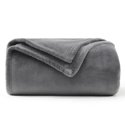 Abbildung von WAVVE Kuscheldecke Flauschig Decke Fleecedecke Sofadecke Klein Wohndecke Couchdecke, Sofa Weich Grau, Leicht Sofaüberwurf 130x150 cm