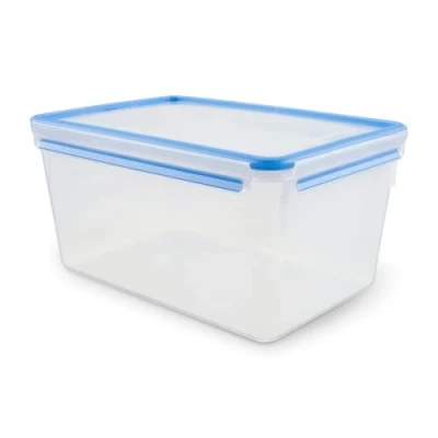 Abbildung von Emsa Clip &amp; Close 508548 Rechteckige Frischhaltedose mit Deckel 8 Liter Transparent/Blau