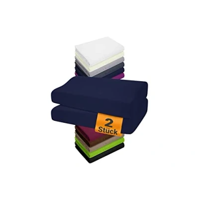 Abbildung von npluseins 2er Pack Spannbezüge Kissenbezüge für Gesundheitskissen 1450.2049, 1 (2 Stück) 35 40 x 55 60 cm, Navyblau