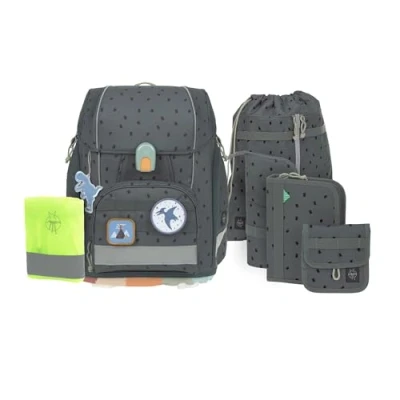 Abbildung von LÄSSIG 7 teiliges Schulranzen Set Kinder/School Boxy Unique Speckles anthracite